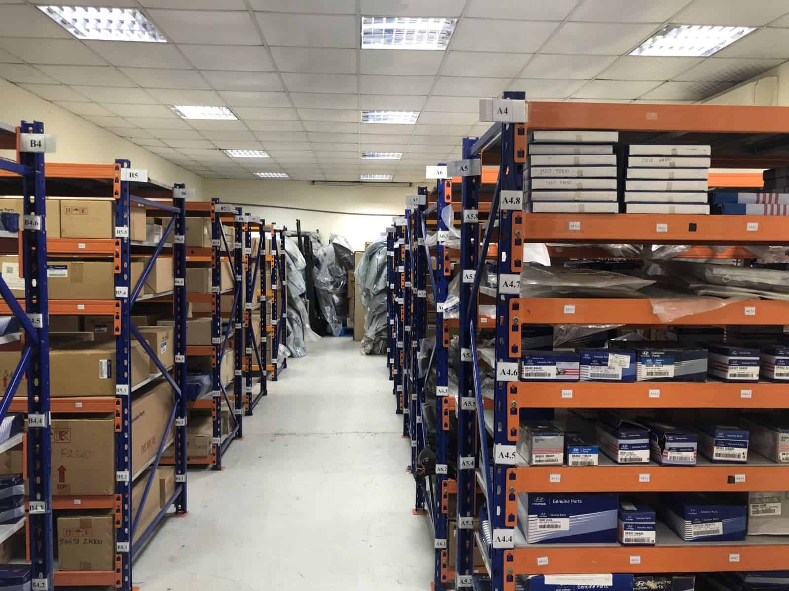 Kho phụ tùng chính hãng tại Hyundai Gia Định 3S