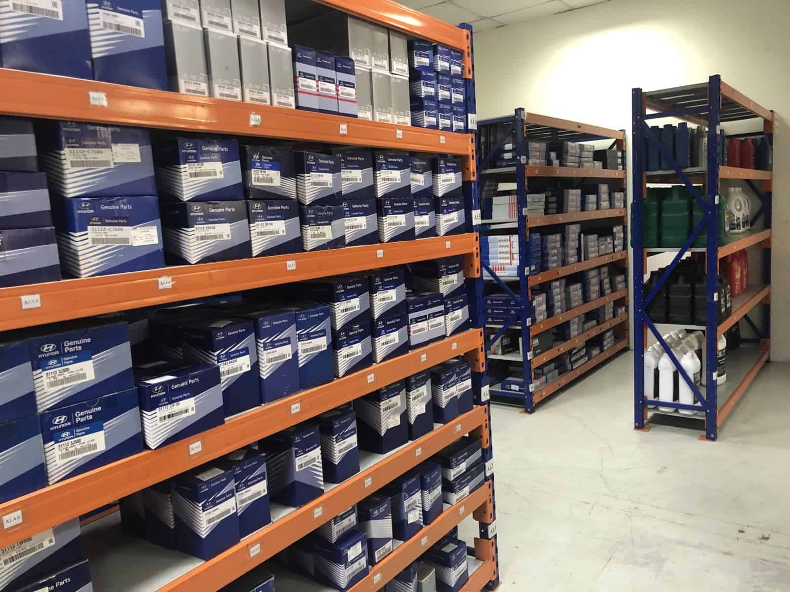 Kho phụ tùng chính hãng tại Hyundai Gia Định 3S