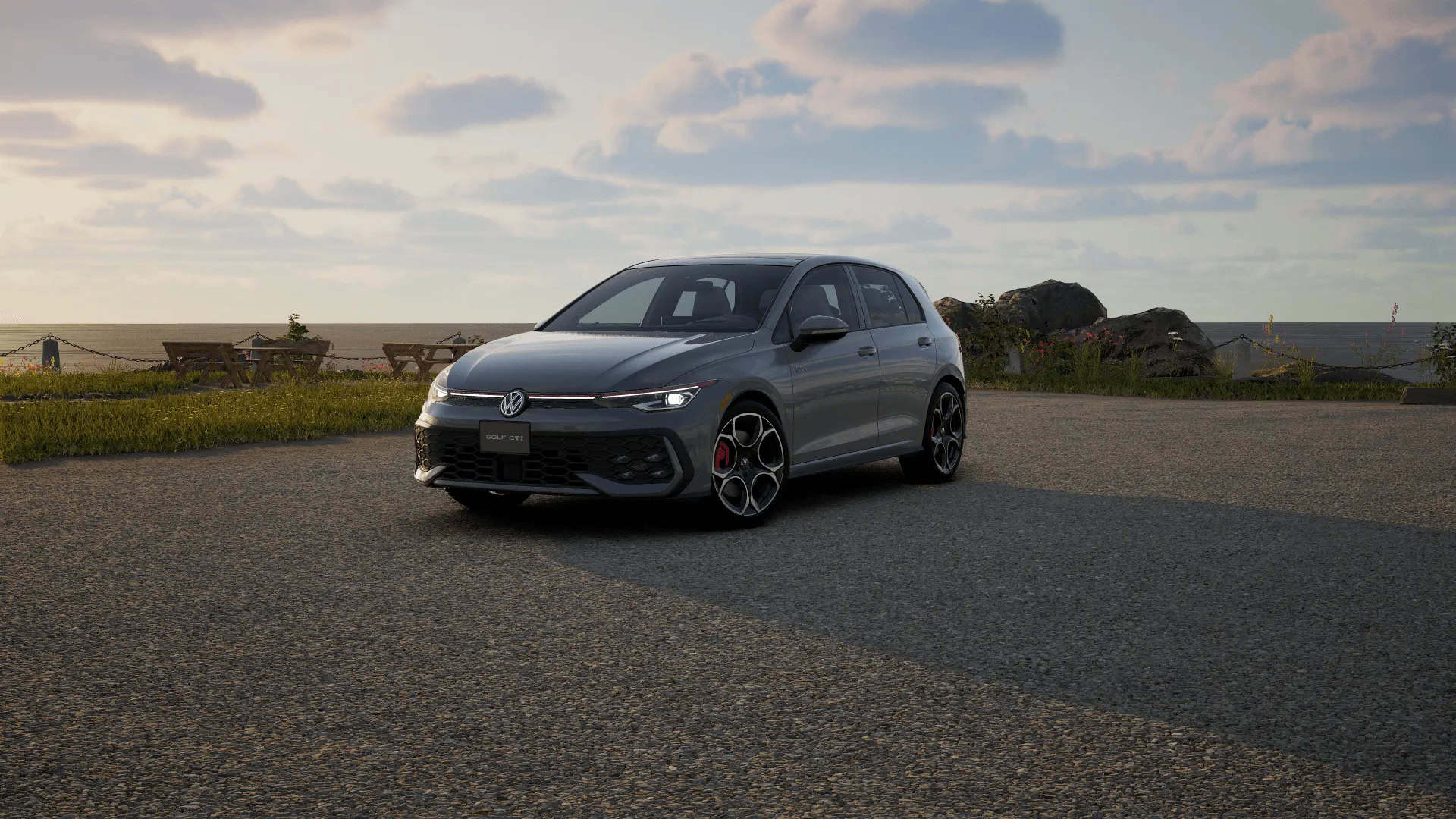 Volkswagen Golf GTI màu xám (Moonstone Gray)