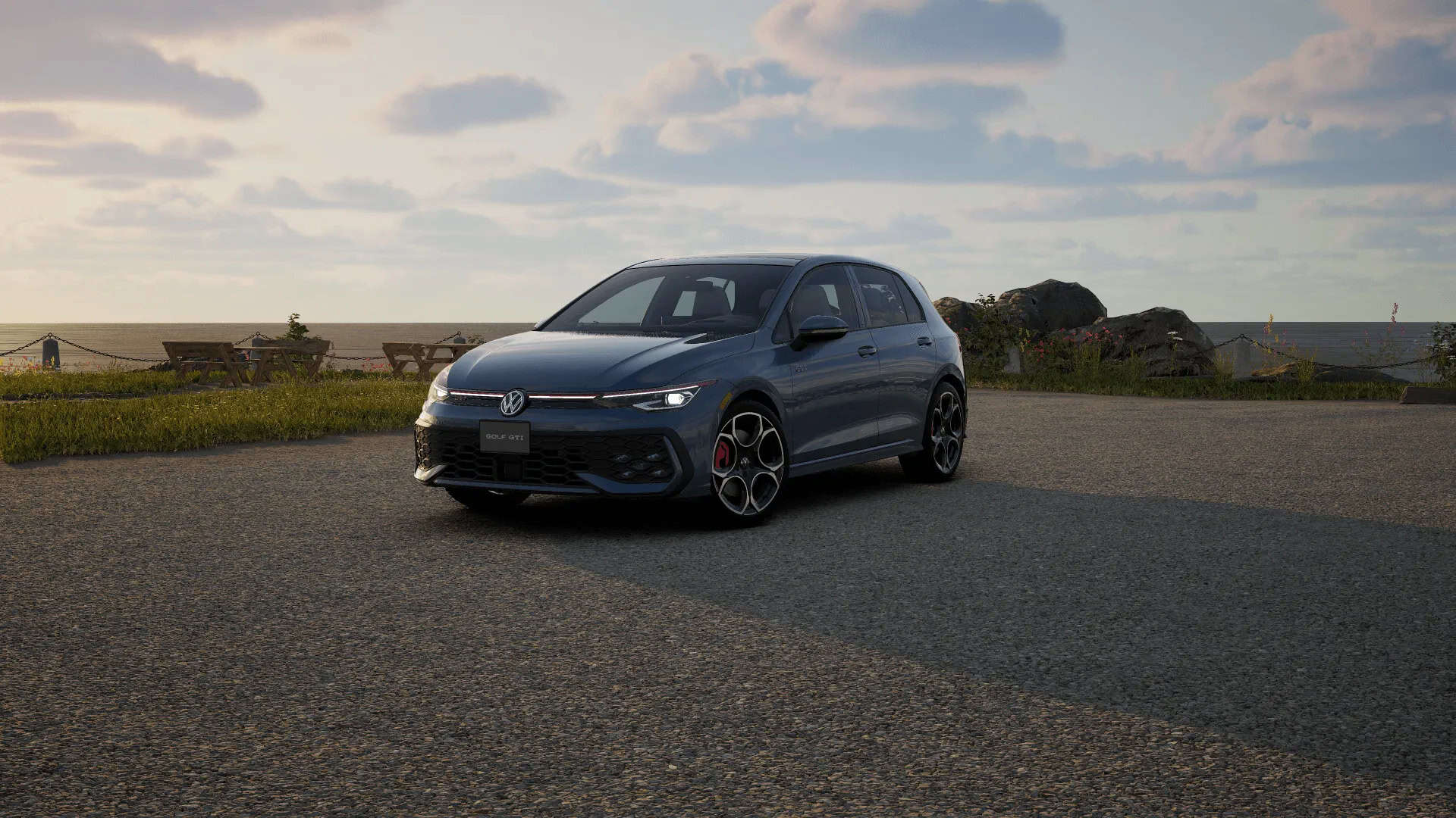 Volkswagen Golf GTI màu xanh (Slate Blue Metallic)